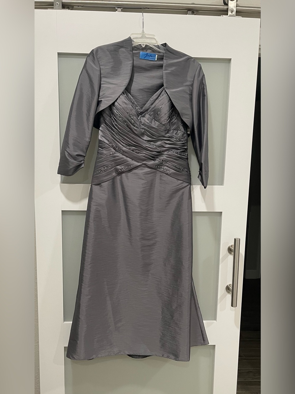 Jade by Jasmine Tea Length Dress with Matching Bolero